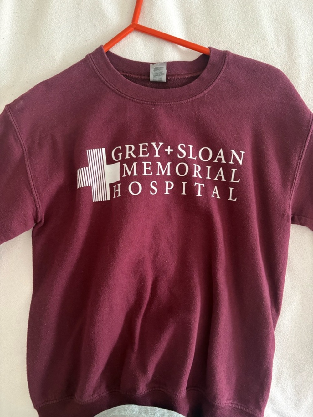 Grey + Sloan Memorial Hospital Crewneck Sweatshirt - Maroon